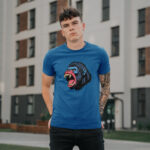 FOX0607 jungle industries – trika Vector angry opice Blue Saphire