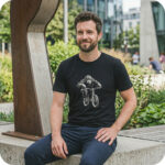 White Print BMX Orangutan Biker